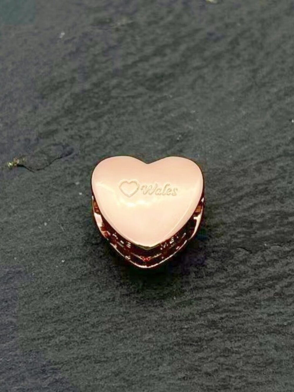 Pandora I Love Wales Heart Charm Rose Gold Plated Jewelry
